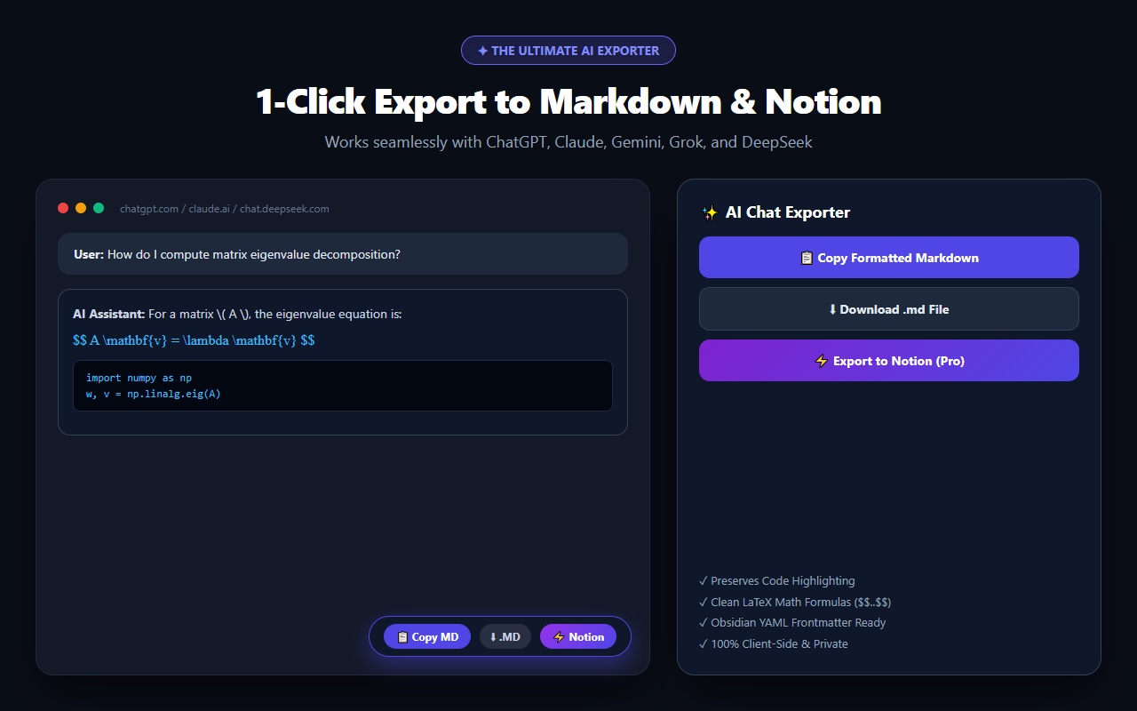 AI Chat Exporter Interface